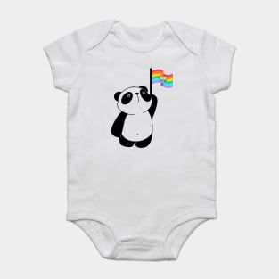 Rainbow Flag Panda Baby Bodysuit